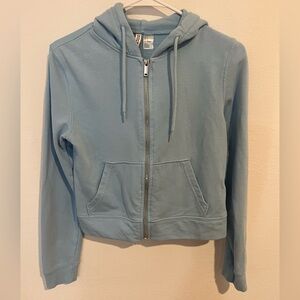 Divided Sky Blue Hoodie with Zipper